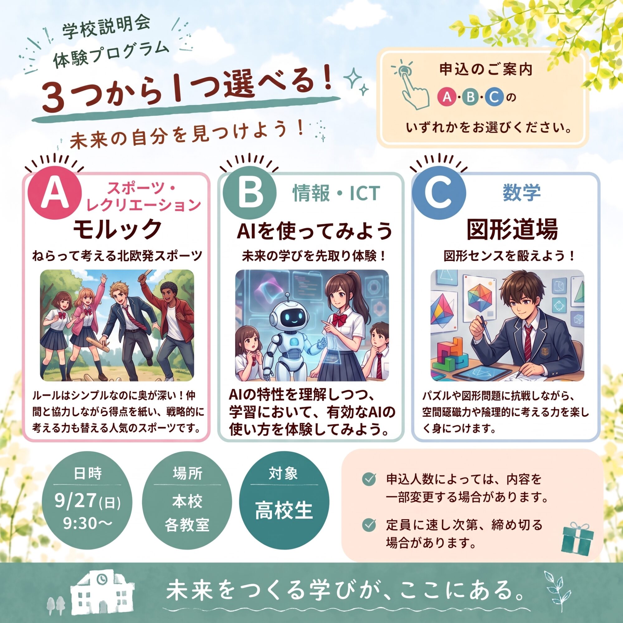 📢9/27 体験内容のご案内♪